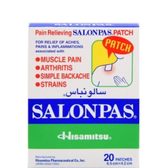 SALONPAS SIZE 6.5 X 4.2 CM * 20PLASTERS
